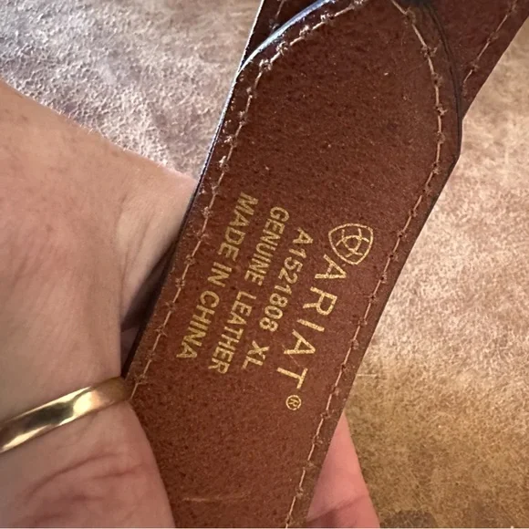 Ariat Brown Leather Belt - Picture 2 of 3